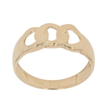 18ct Yellow Gold Curb Link Fancy Ring