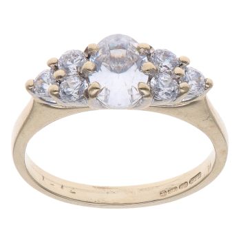 9ct Yellow Gold Cubic Zirconia Fancy Ring