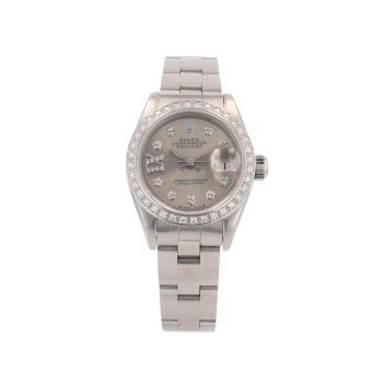 Rolex Custom Oyster Perpetual Date Pre Owned Watch Ref 69160