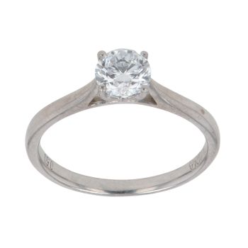 9ct White Gold 0.50ct Brilliant Cut Lab Grown Diamond Solitaire Ring