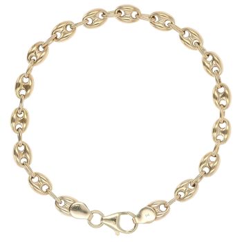 9ct Yellow Gold Button Bracelet 8"