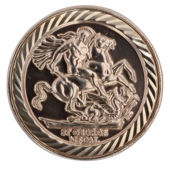 9ct Yellow Gold St George Coin Ring