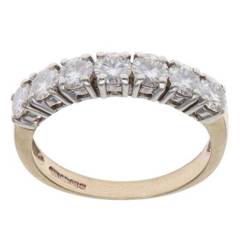 9ct Yellow Gold Moissanite Eternity Ring