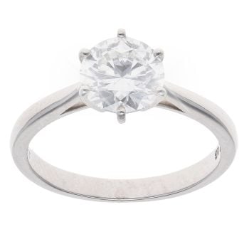Lab Grown 9ct White Gold 1.50ct Diamond Solitaire Ring