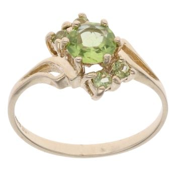 9ct Yellow Gold Peridot Dress Ring