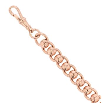 9ct Rose Gold Rollerball Bracelet 7.5"