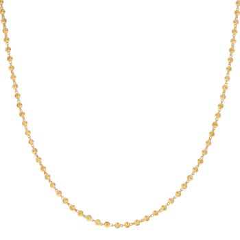 22ct Yellow Gold Mala Bead Chain 16"