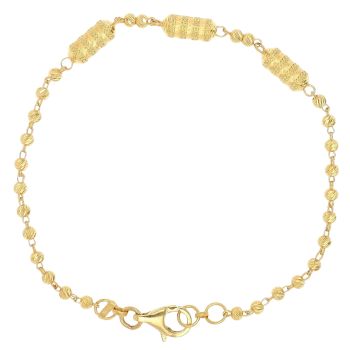 22ct Yellow Gold Bead Bracelet 7"