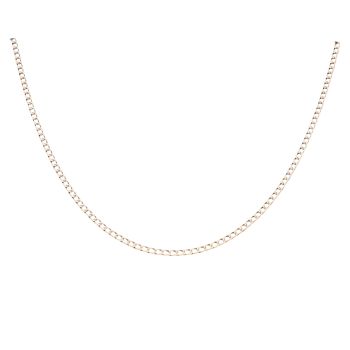 9ct Yellow Gold Square Curb Chain 18"