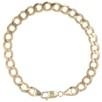 9ct Yellow Gold Curb Bracelet 9.5"