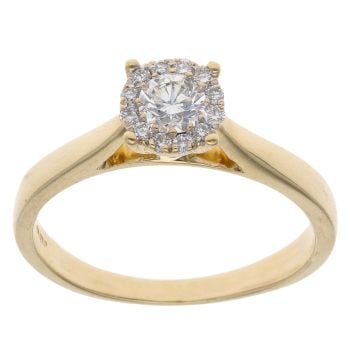 18ct Yellow Gold 0.30ct Diamond Cluster Ring