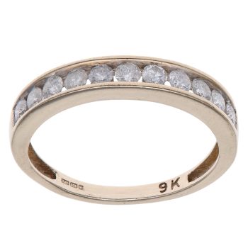 9ct Yellow Gold 0.65ct Brilliant Cut Diamond Eternity Ring