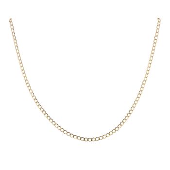 9ct Yellow Gold Curb Chain 18"