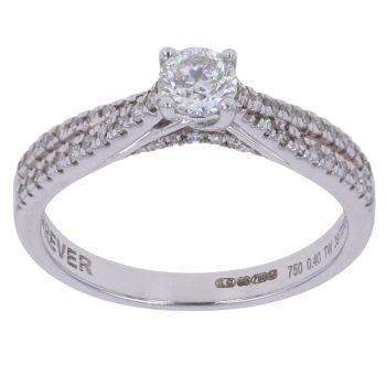 18ct White Gold 0.40ct Brilliant Cut Diamond Solitaire Ring