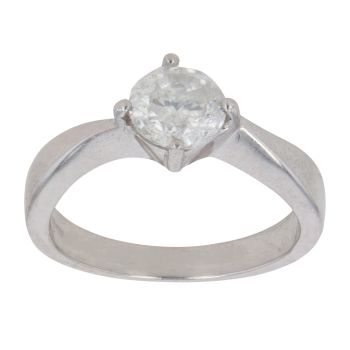 18ct White Gold 1.00ct Brilliant Cut Diamond Solitaire Ring