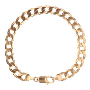 9ct Yellow Gold Curb Bracelet 8"