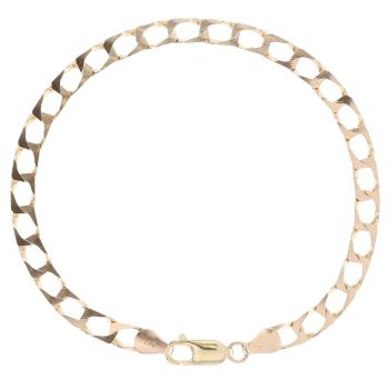 9ct Yellow Gold Curb Bracelet 8"