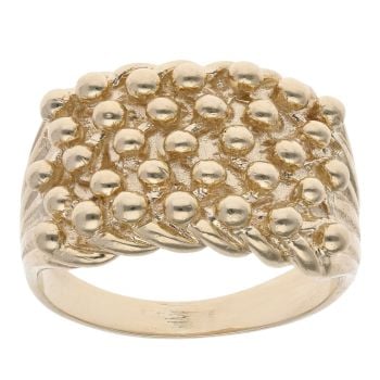 9ct Yellow Gold Five Row Keeper Ring