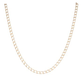 9ct Yellow Gold Square Curb Chain 18"