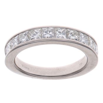 18ct White Gold 1.75ct Princess Cut Diamond Half Eternity Ring