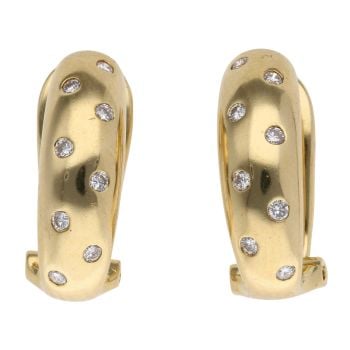 18ct Yellow Gold 0.15ct Diamond Hoop Earrings