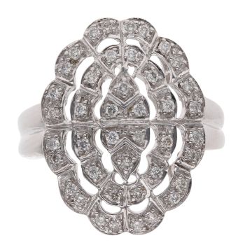 18ct White Gold 0.30ct Brilliant Cut Diamond Cluster Ring