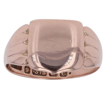 9ct Rose Gold Shield Signet Ring