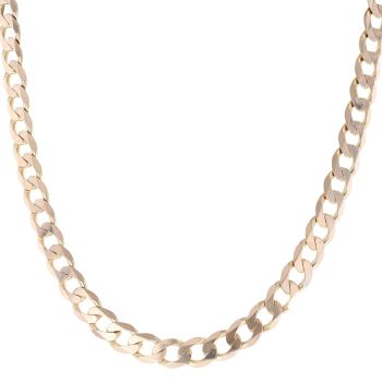 9ct Yellow Gold Curb Chain 22"