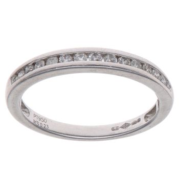 Platinum 0.23ct Brilliant Cut Diamond Half Eternity Ring