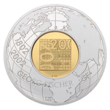 14ct Yellow Gold and Silver 200 Years George Fischer UK Coin