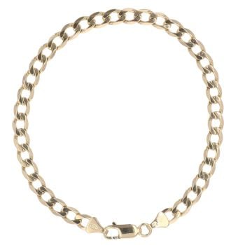 9ct Yellow Gold Curb Bracelet 7.5"