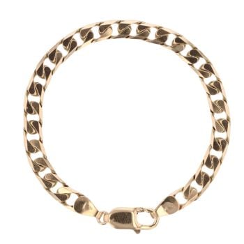9ct Yellow Gold Curb Bracelet 6.5"