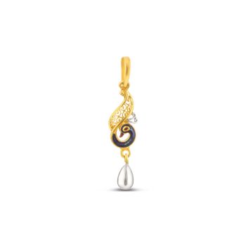 22ct Yellow Gold Royal Peacock Pendant