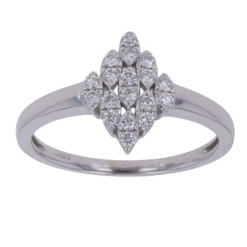 18ct White Gold 0.30ct Brilliant Cut Diamond Cluster Ring