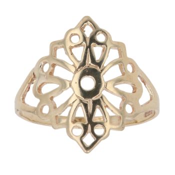 9ct Yellow Gold Fancy Cut Out Patterned Ring