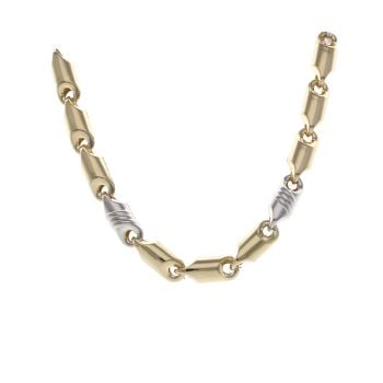 14ct Yellow And White Gold Fancy Chain 26"