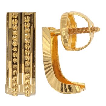 22ct Yellow Gold Fancy Stud Earrings