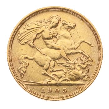 1905 Edward VII Half Sovereign Coin