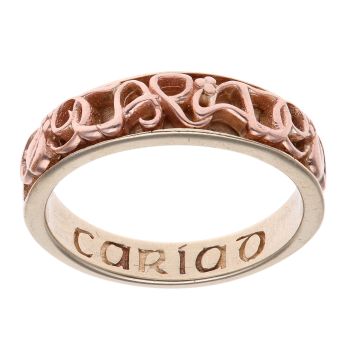 9ct Yellow and Rose Gold Cariad Clogau Ring