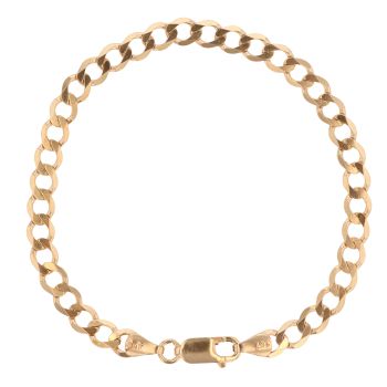9ct Yellow Gold Curb Bracelet 8"