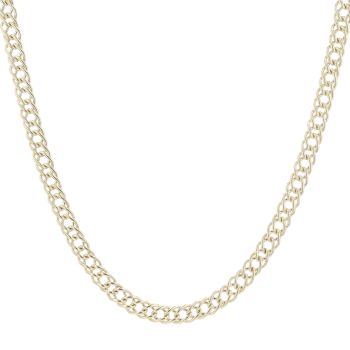 9ct Yellow Gold Double Curb Chain 18"