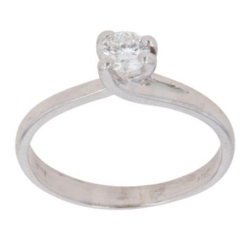 18ct White Gold 0.25ct Brilliant Cut Diamond Solitaire Ring