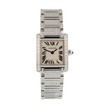 Cartier Custom Tank Francasie Pre Owned Watch Ref 2384