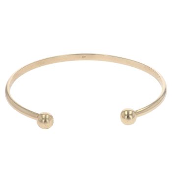 9ct Yellow Gold Plain Torque Bangle