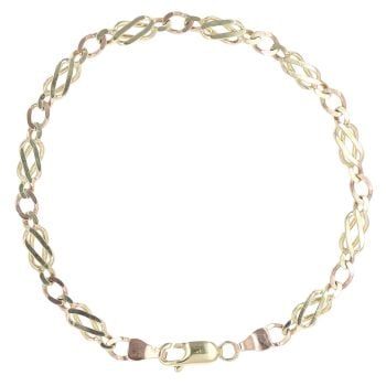9ct Yellow And Rose Gold Celtic Bracelet 7.5"