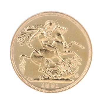 1891 Victoria Full Sovereign Coin