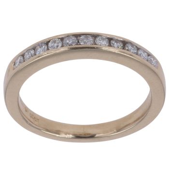 9ct Yellow Gold 0.25ct Brilliant Cut Diamond Half Eternity Ring