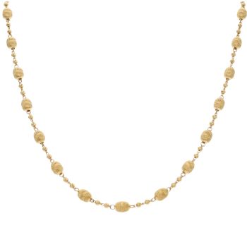 22ct Yellow Gold Bead Chain 18"