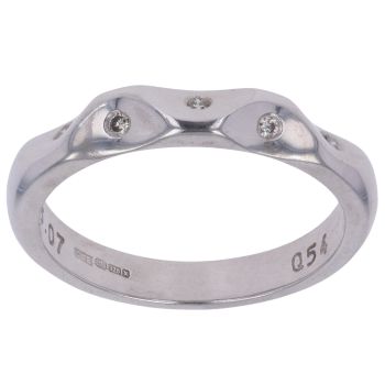 9ct White Gold 0.07ct Brilliant Cut Diamond Five Stone Ring