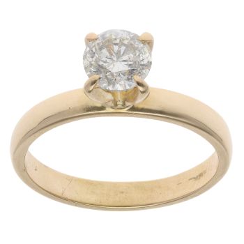18ct Yellow Gold 0.90ct Diamond Solitaire Ring